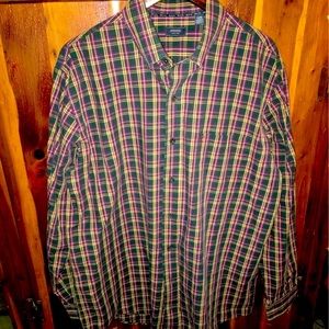 Men’s Plaid Arrow Button down shirt